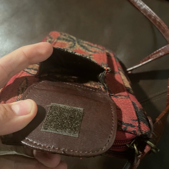 Vintage Maggi B Tropical Tapestry Wallet Purse Crossbody Bag Unique - Picture 7 of 11